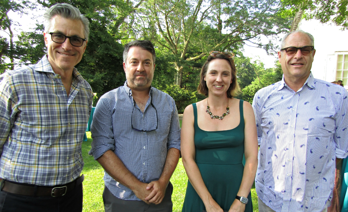 Board member Hermes Mallea, Matt and Christine Kurlander, and Carey Maloney