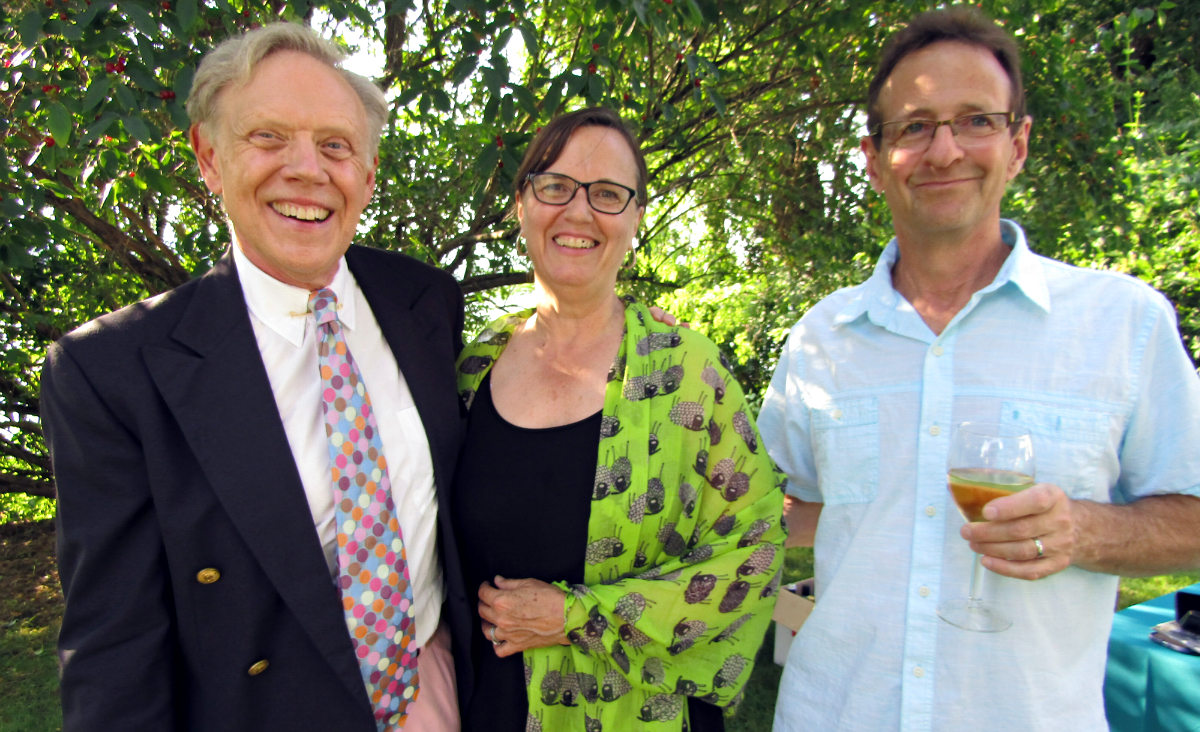 Friends of Clermont board president Rev. Richard McKeon with Rev. Nora Smith and Alan Bronston