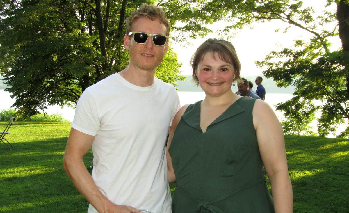 Teddy Thompson with Clermont&#39;s executive director Jennifer Hemmerlein