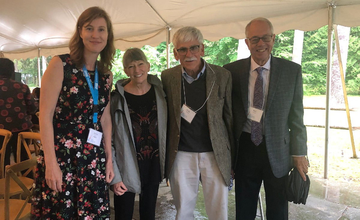 18 Degrees President and CEO Sarah Cook, Pamela Breslin, Andrew Breslin, V.M.D., and Neil Farnam 18 Degrees President and CEO Sarah Cook, Pamela Breslin, Andrew Breslin, V.M.D., and Neil Farnam