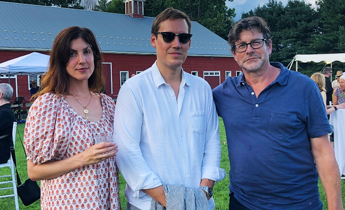 Calico Wallpaper&#39;s Rachel and Nick Cope, with David Nosanchuk, a lighting and furniture designer