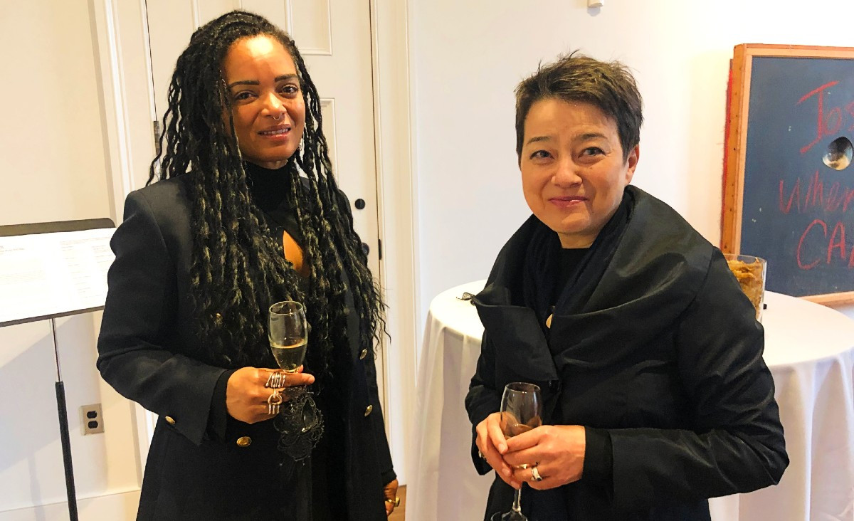 Artist Krisna Creque and Katy Flammia, an artichtect.