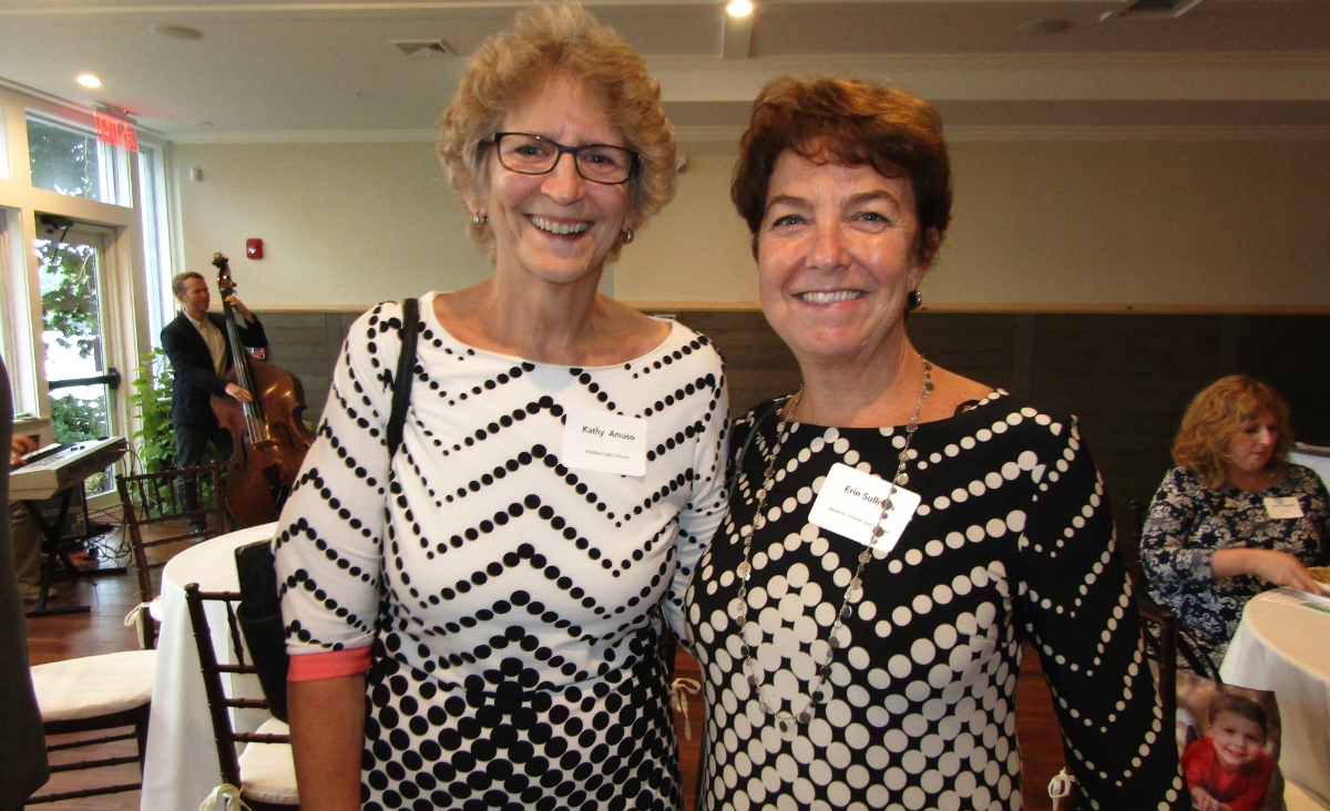 Sharp dressers&nbsp;Kathy Amuso and Erin Sullivan of "Non Profit Impact" finalist Berkshire Children &amp; Families.