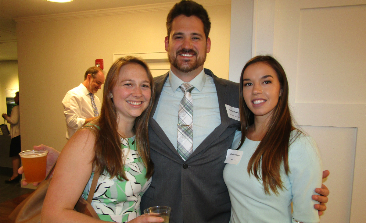 "Under 40 Change Maker" award winner Krystle Gallo with Carlton Blake and Shela Hidalgo.