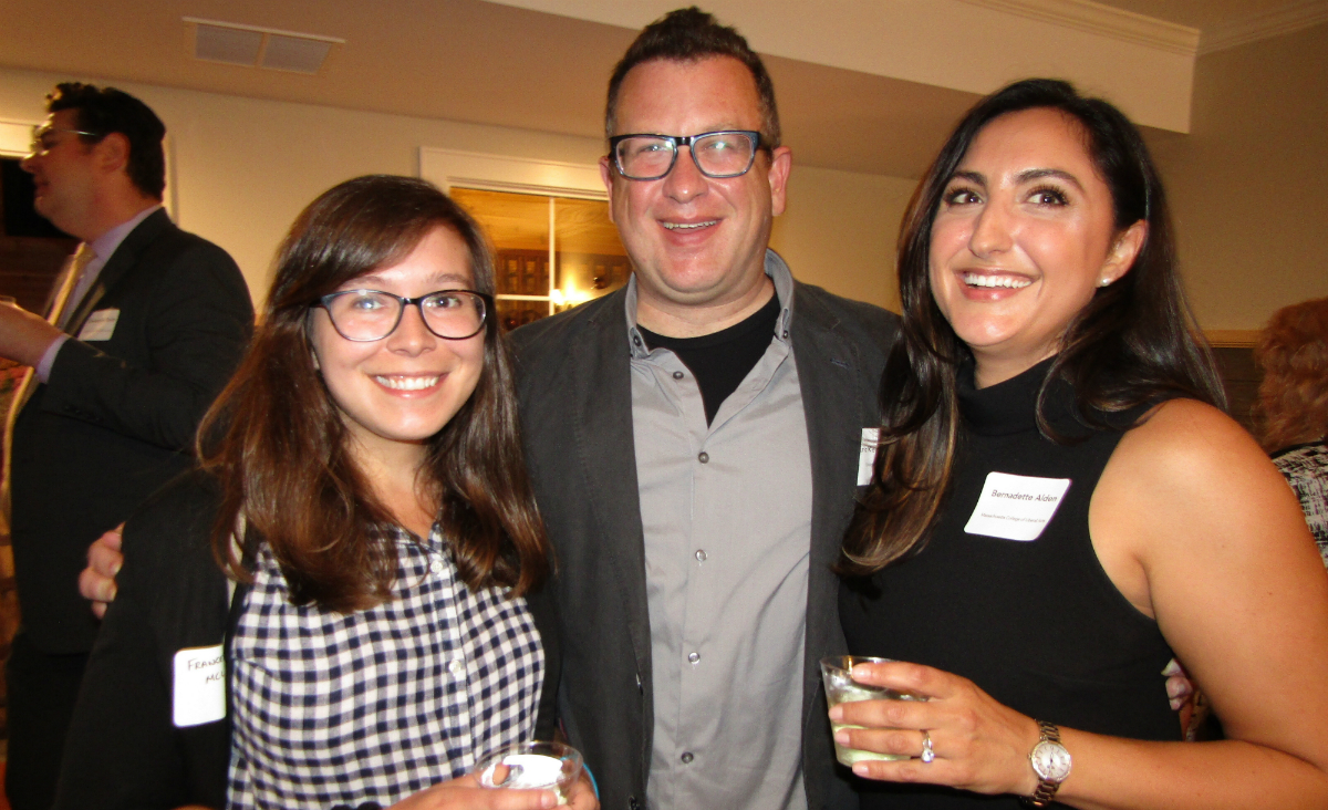 Francesca Olsen, Eric Kerns of "Visionary of the Year" award finalist TOURISTS Welcome&nbsp;and Bernadette Alden of MCLA.