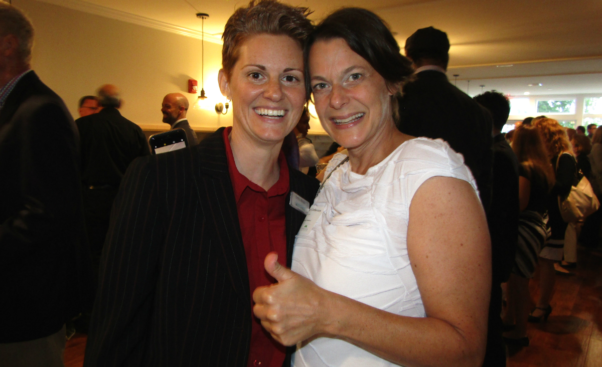 Erika Allison, 1Berkshire&#39;s director of member services, and Kristen van Ginhoven, whose WAM Theatre won the "Creative Economy Standout" award.