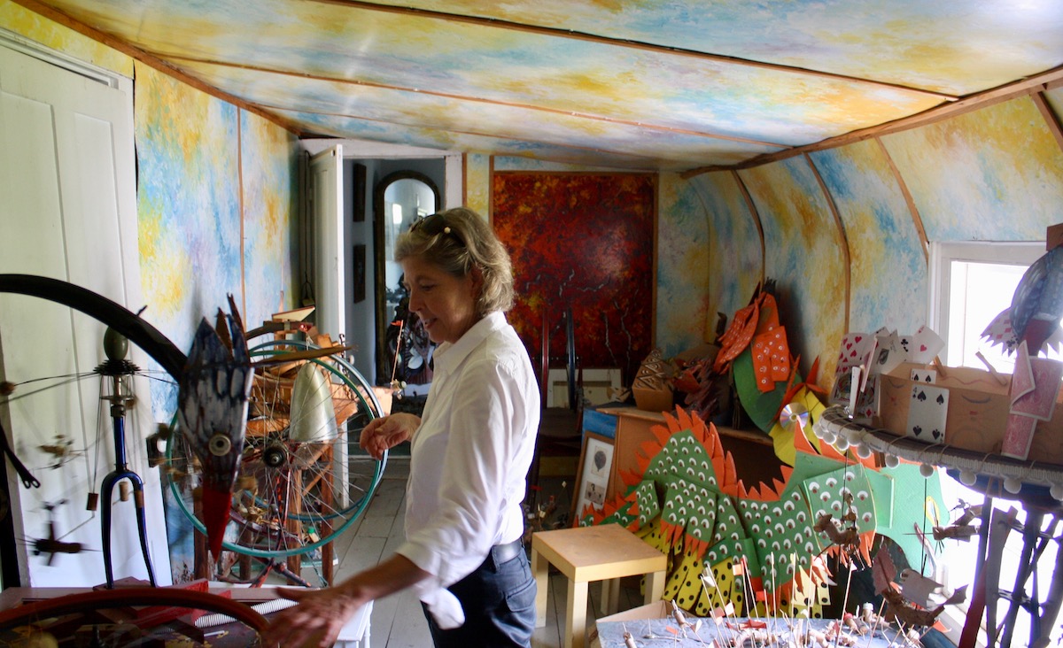 Hudson Hall Executive Director Tambra Dillon can&#39;t resist the call of an instrument&nbsp;made from bike parts and plastic forks.