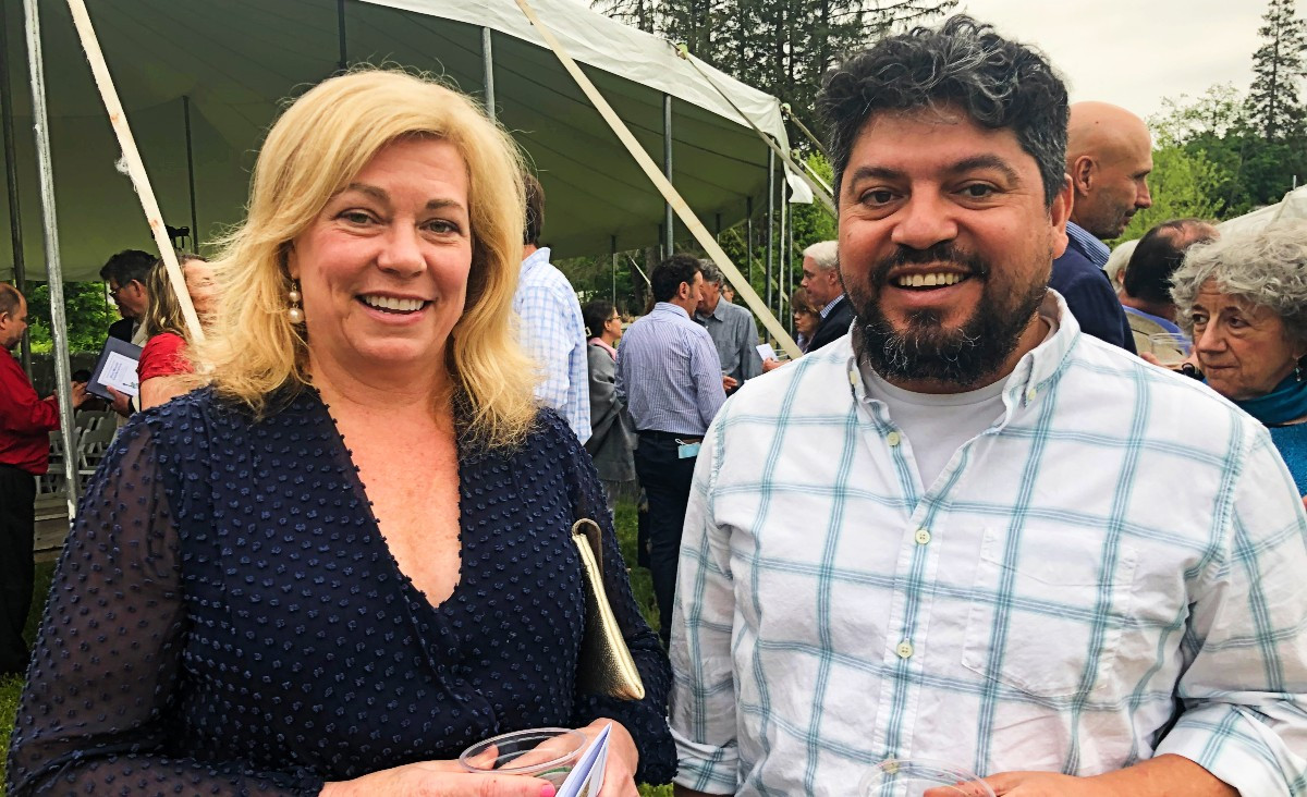 Leigh Doherty, executive director of Literacy Network of South Berkshire; and Miguel Silva, LitNet learner liaison