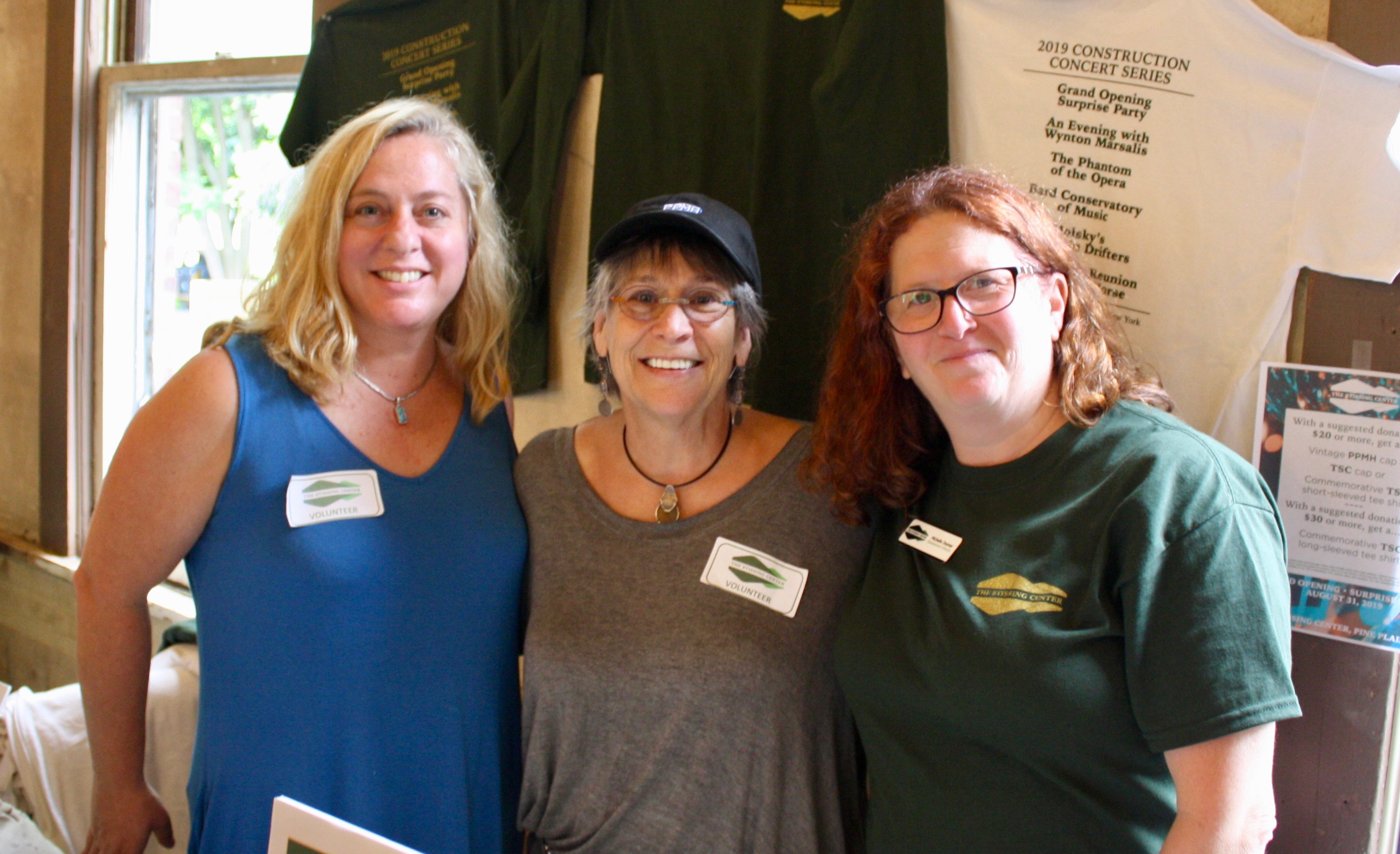 Volunteers&nbsp;Nina Doyle and&nbsp;Joanne Gelb with Stissing Center Development Director Misha Donner
