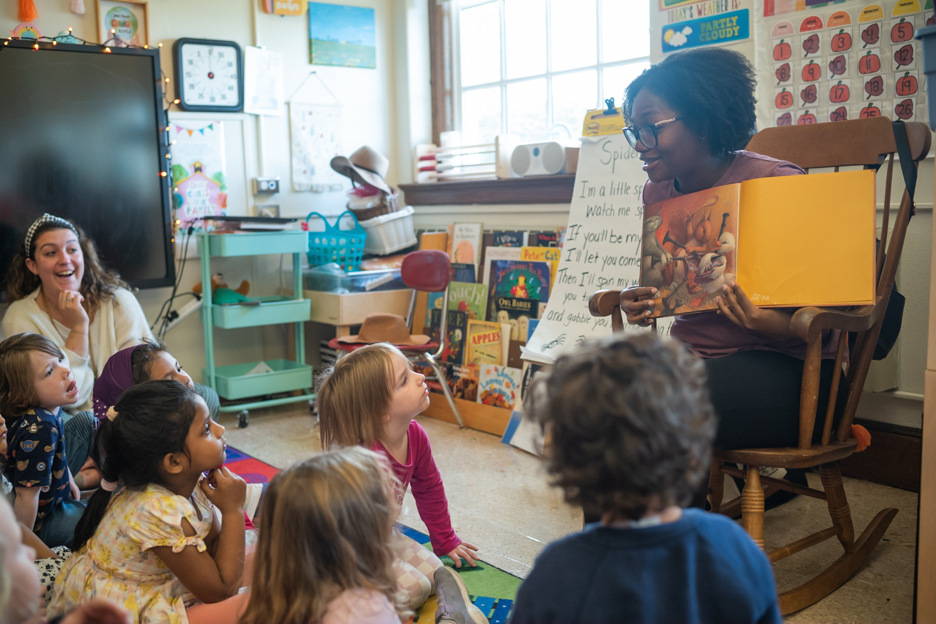 Early Learning and Literacy Enrichment session with Linda McGriff of Greater Hudson Promise Neighborhood. Pre-K class in Hudson, NY.&nbsp; - John Dolan, Courtesy of Berkshire Taconic Community Foundation
