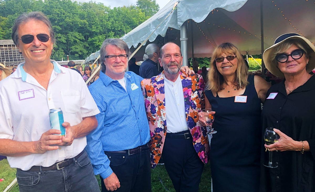 Jeff Ellis, Joe Corcoran, Albert Halpern, Adeline Ellis and Karen Cellina, a Millay Arts alum