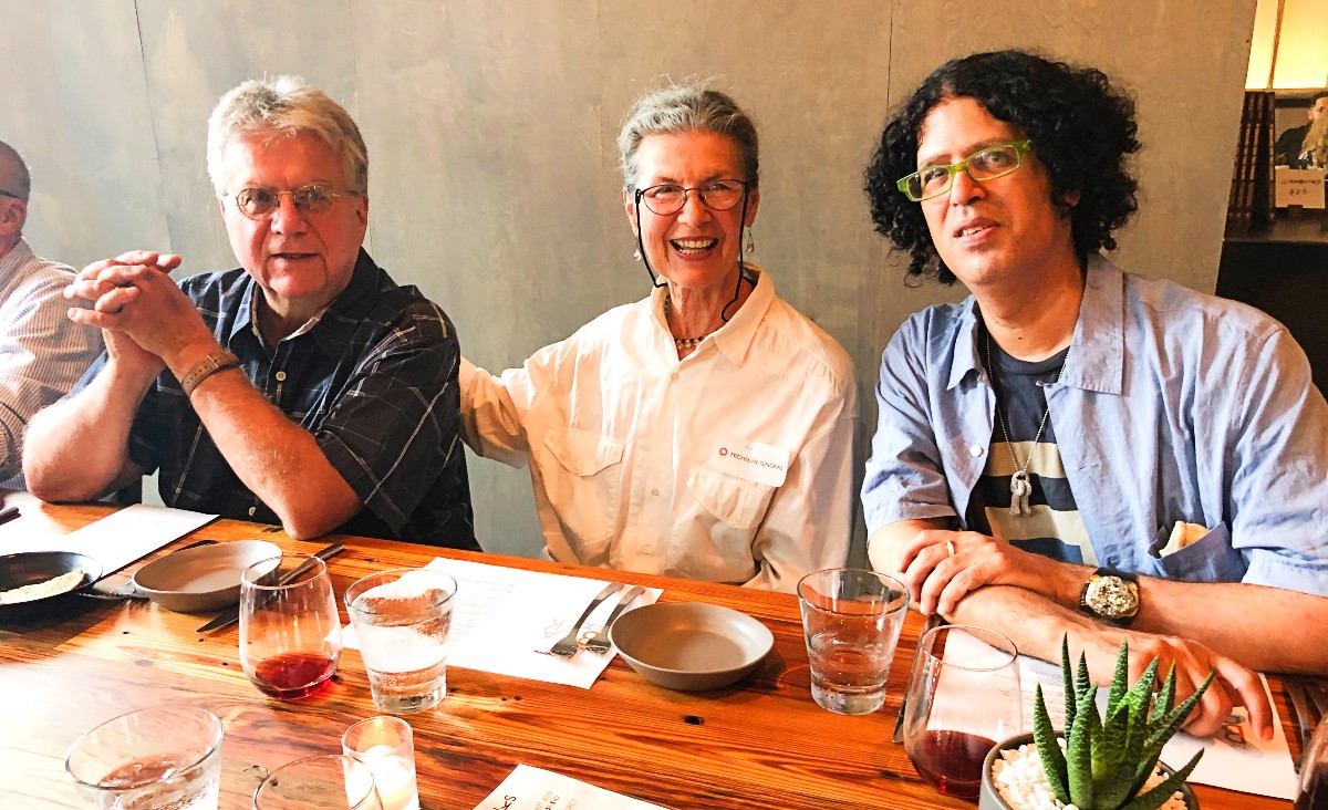 Raymon Elozua, Micheline Gingras and gallerist Wael Qattan