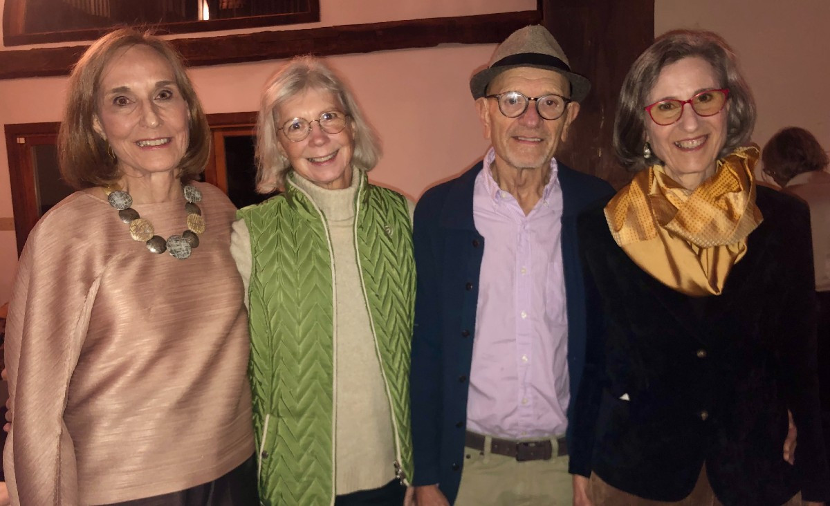 Cathy Redlich, "Centuries" underwriter and Ancram Center board president; MC Stockl, Jonathan Flamm and Suzan Flamm at Ancram Center for the Arts gala