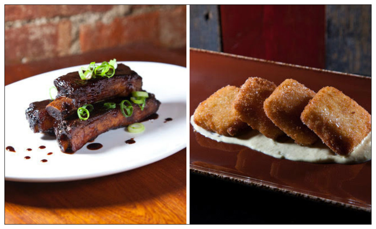 Essie&#39;s grit croquettes and jerk ribs. Photos: Alan Battman