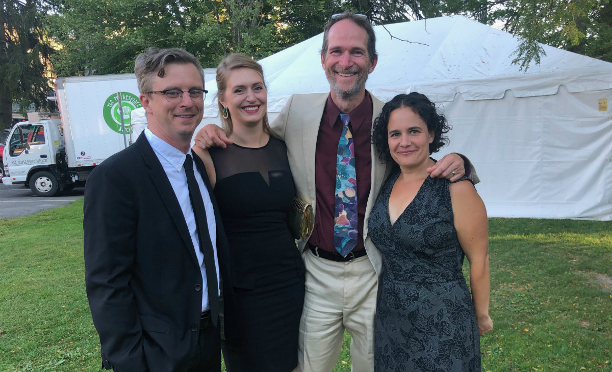 Nurse JP Magenis, PA Emily Magenis, Danny O&#39;Dell, a teacher at Monument Valley Regional Middle School, and Ilana Steinhauer, executive director of VIM Berkshires