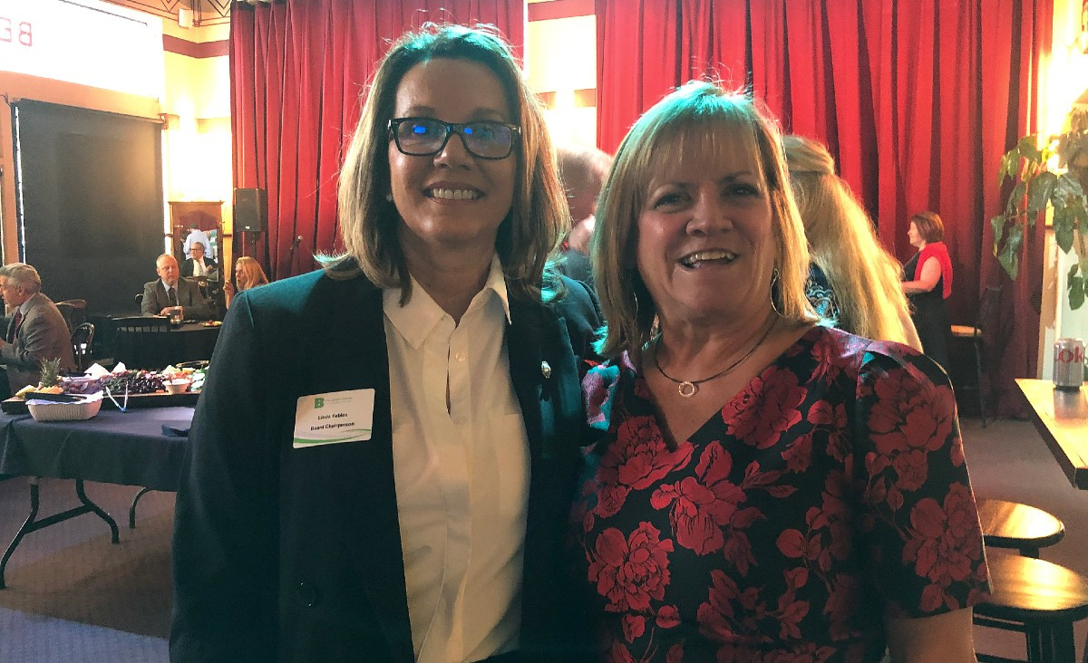 Linda Febles, chair of the Brien Center&#39;s board of directors, and Kristine Hazzard