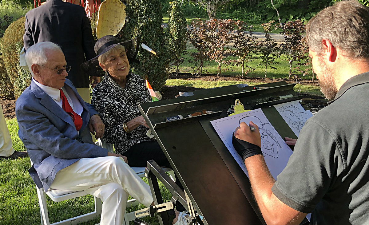 A caricature artist was on site to do portraits. A caricature artist was on site to do portraits.