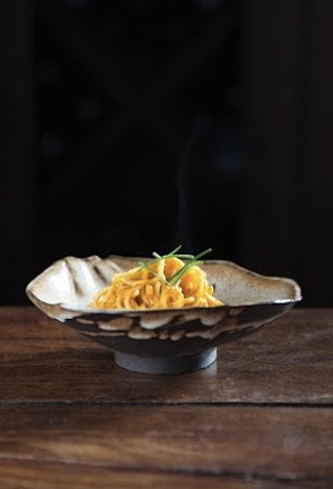 fish and game sea urchin pasta