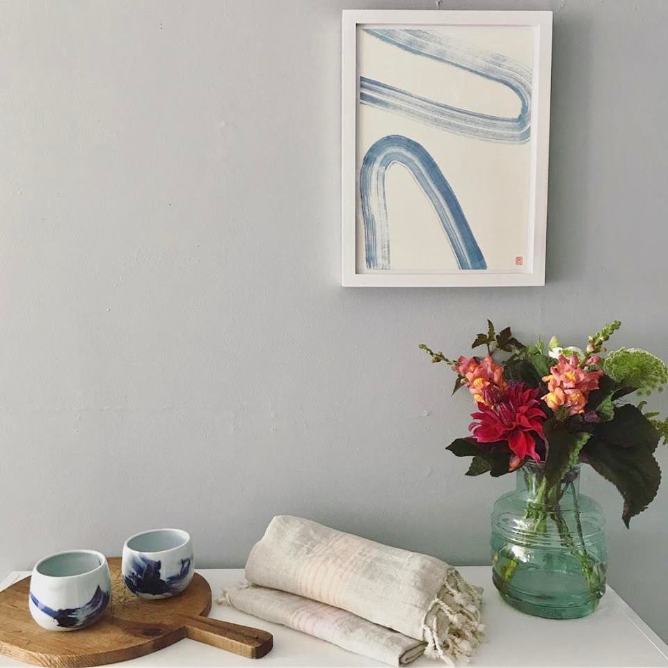 A One Breath Painting by Filiz Soyak in situ.&nbsp;