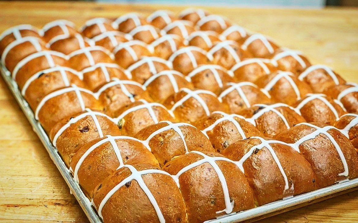 Hot cross buns ready for Easter