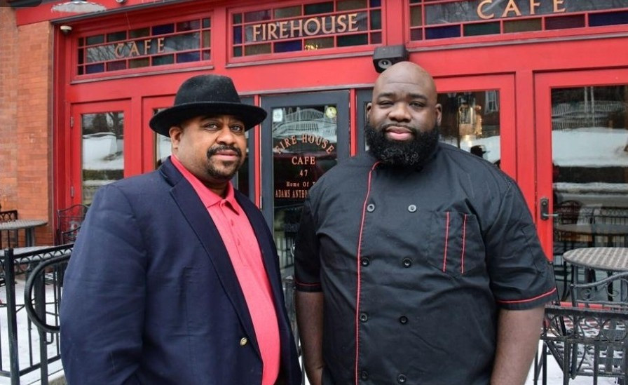 Warren Dews Jr. and Xavier Jones, owners of Firehouse Cafe & Bistro Warren Dews Jr. and Xavier Jones, owners of Firehouse Cafe & Bistro