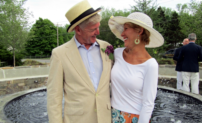 Matt Larkin&nbsp;with Madeline Hooper at Berkshire Botanical Garden