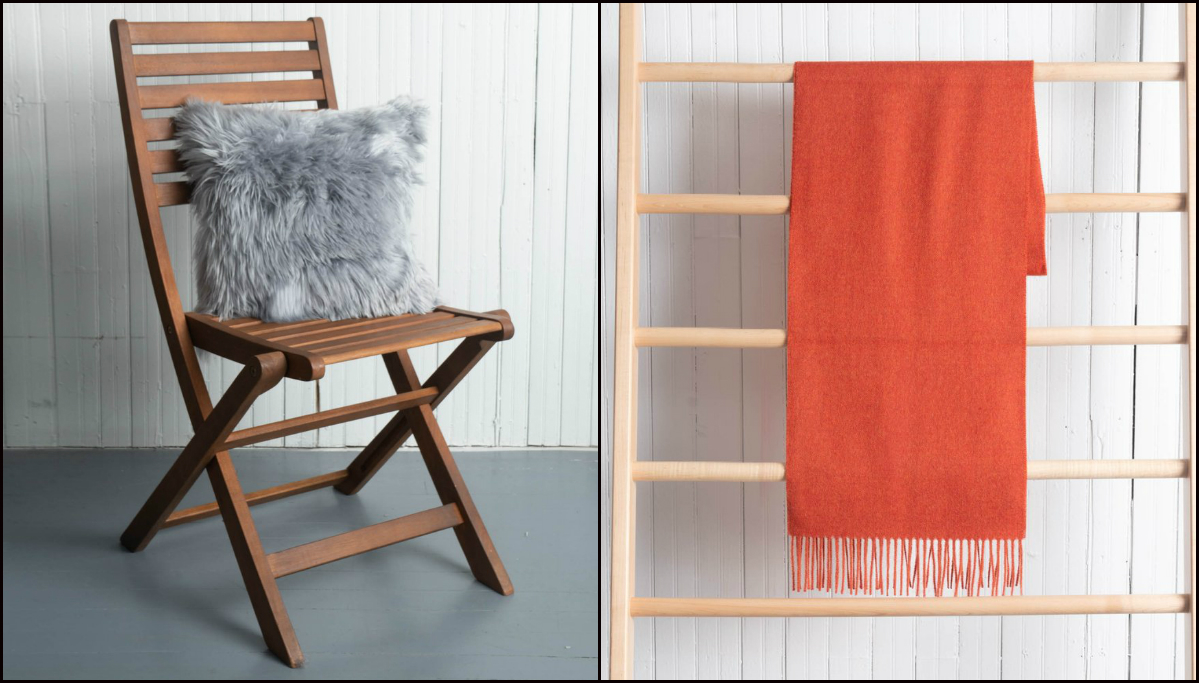 Fluff Alpaca pillow and scarf