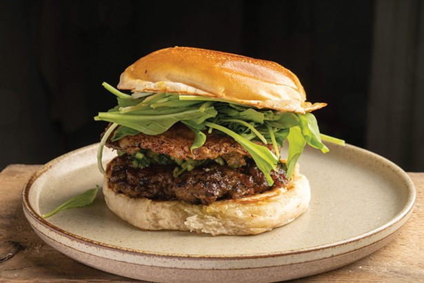 Morningbird egg sandwich with house-made bun and lemongrass sausage