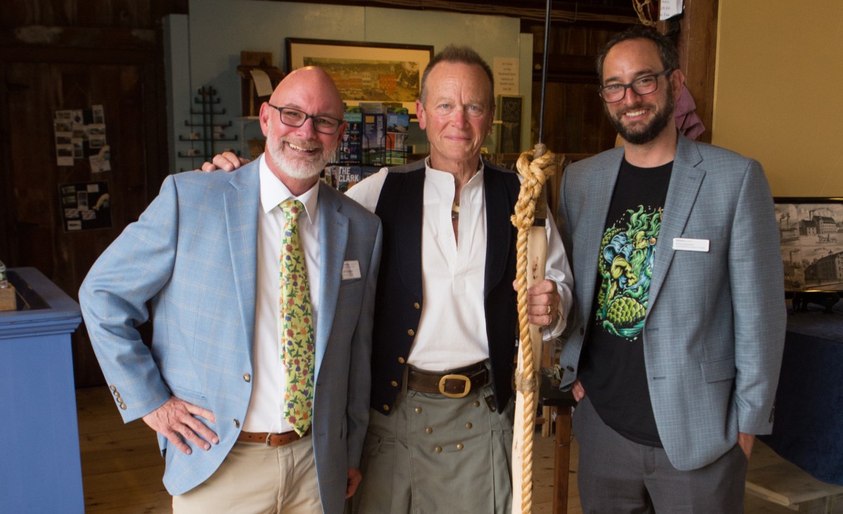 Berkshire Museum Executive Director Jeff Rodgers, Robin McGraw, and Berkshire Museum Trustee President Ethan Klepetar