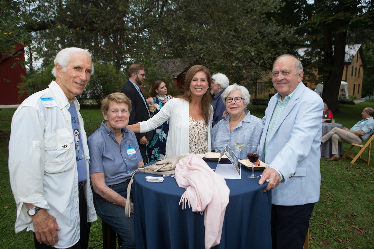 George Elvin, Whale of a Gala Benefactor Dinner Honoree Suzanne Nash, Berkshire Museum Trustee Vice President Missy Scarafoni, Helen Febbo, and Al Febbo