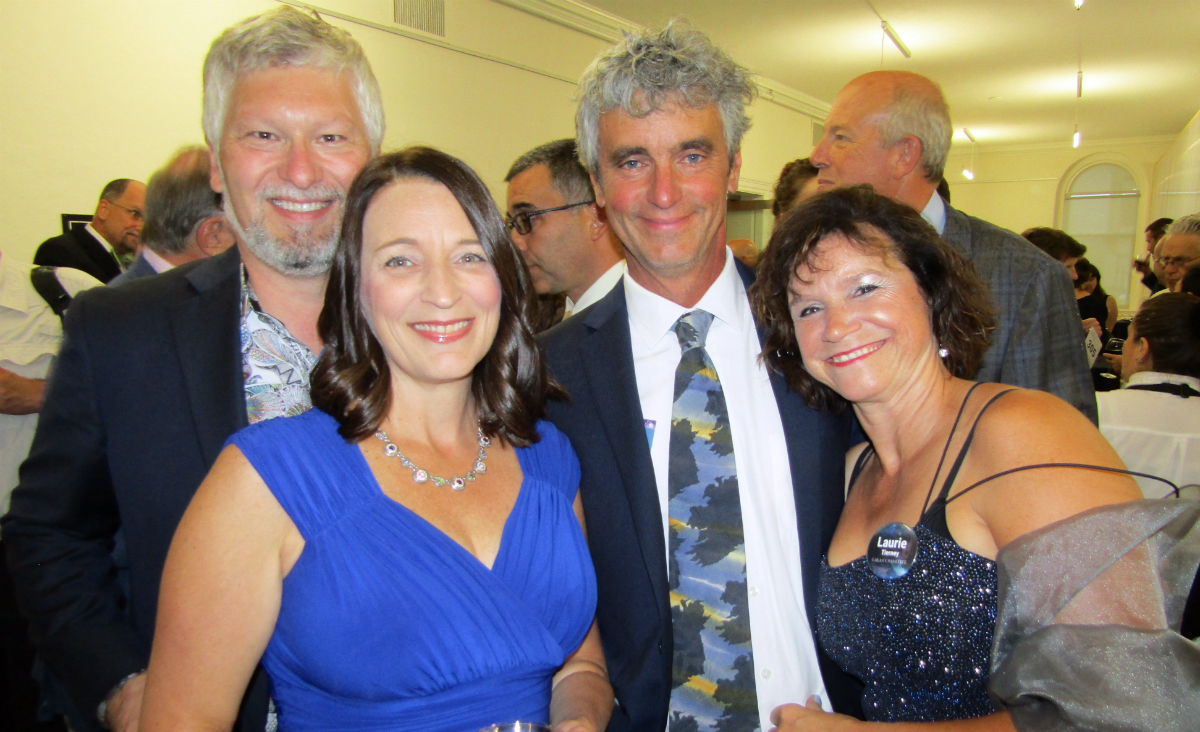 Barry Clairmont and Pittsfield Mayor Linda Tyer with David Tierney and Laurie Tierney.