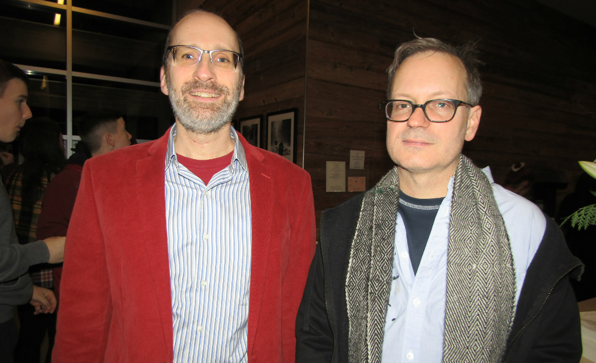 Ghent town historian Gregg J. Berninger and Steve Metcalf