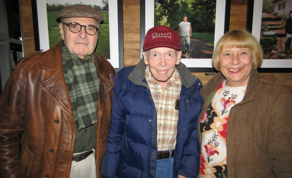 Don Converse, Gil Raab, whose photo is in the show, and Carol&nbsp;Calvin