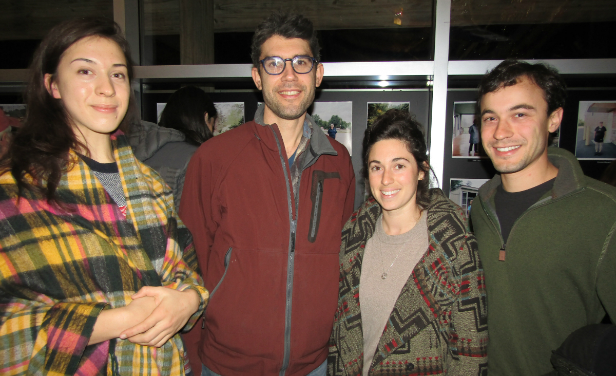 Hannah Otten, Aldo Lavaggi, Leandra Keefe and Chris Keefe, whose photograph is in the show