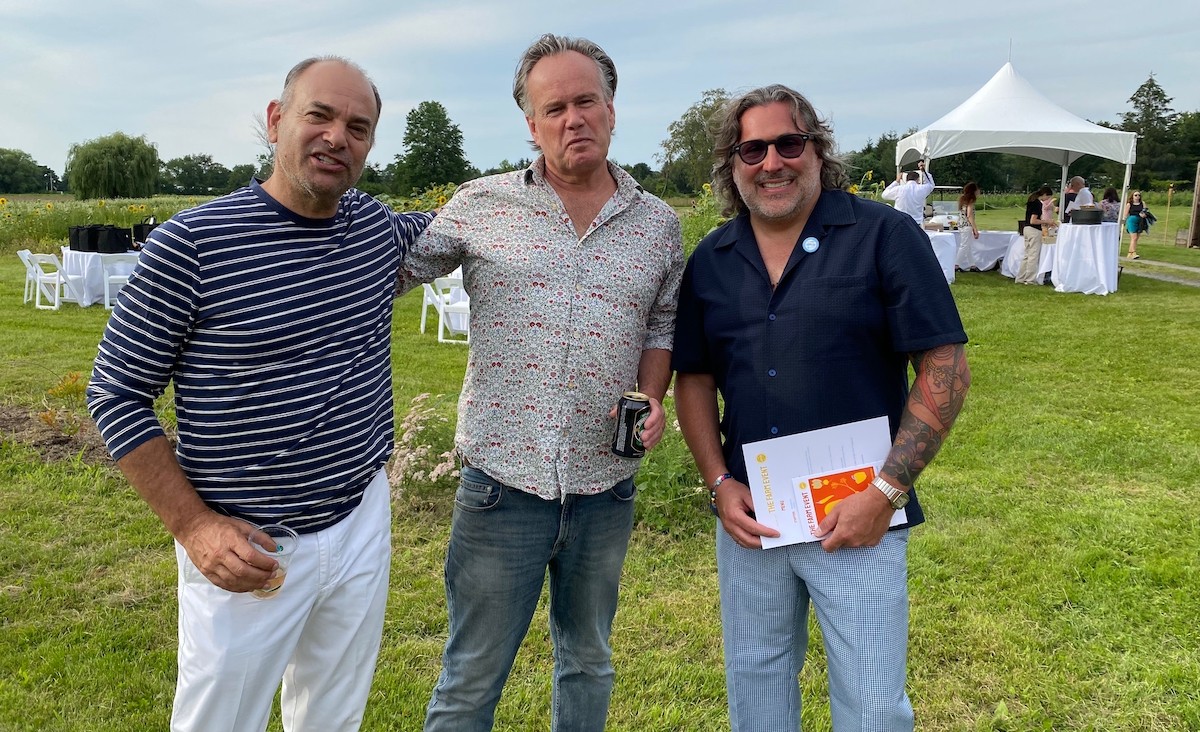 Author Ben Gifford, Daniel Rayner, an entertainment lawyer, and Jonathan Cetnarski, the Center&#39;s executive director