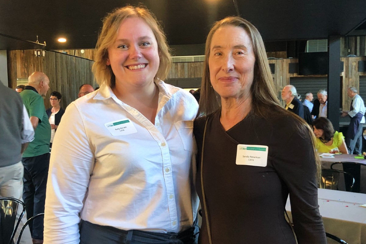 Bailey Girvin, associate director of development at Community Access to the Arts (CATA) and Sandy Newman, CATA founder Bailey Girvin, associate director of development at Community Access to the Arts (CATA) and Sandy Newman, CATA founder