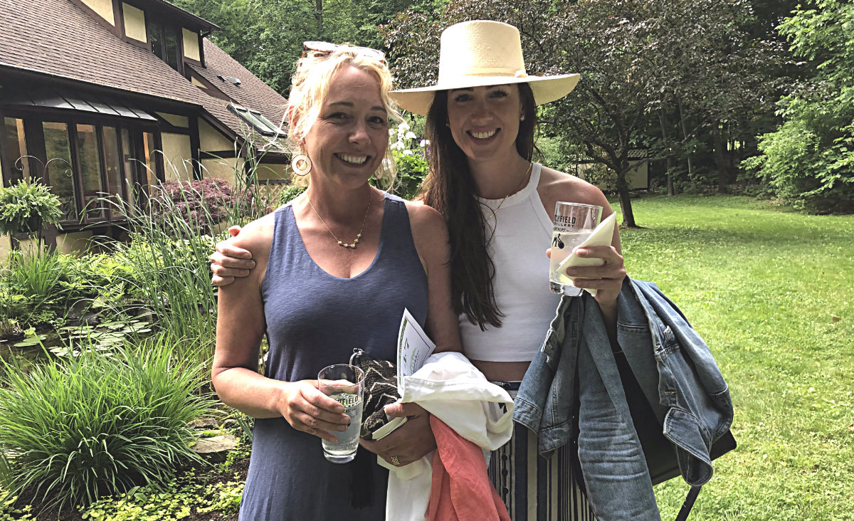 Decorative painter Patricia McTague and Megan Mae Harpin of The Spa at Litchfield Hills.