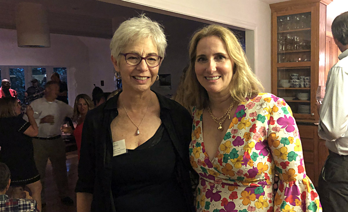 Party steering committee members Barbara Gold and Pam Bowman, both Greenwoods trustees.