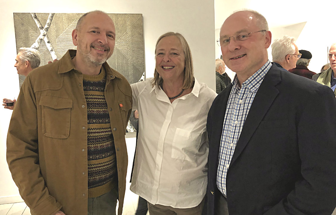 Michiel Roesdi, gallerist Carrie Haddad, and Llew Young