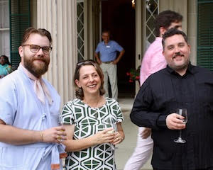 Producers Caleb Hammons and Nunally Kersh with Thaddeus Strassberger, director of the Anton Rubinstein opera “Demon,” running through Aug. 5 at SummerScape. Producers Caleb Hammons and Nunally Kersh with Thaddeus Strassberger, director of the Anton Rubinstein opera “Demon,” running through Aug. 5 at SummerScape.