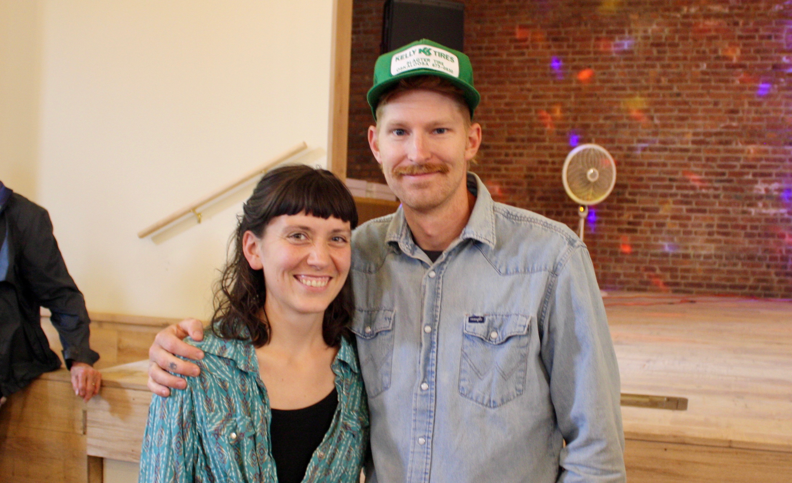 Hannah Schiller and Trevor Roush, organizer of the Supertone Festival at Basilica Hudson