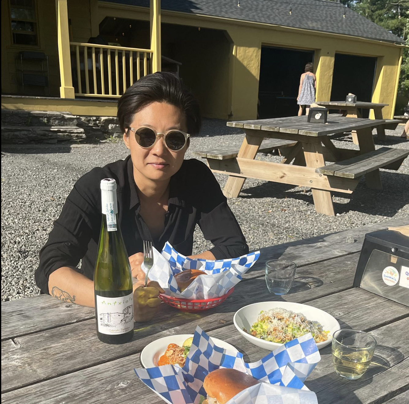 Chef Hannah Wong relaxes after a successfull popup at Quinnie&#39;s.&nbsp;