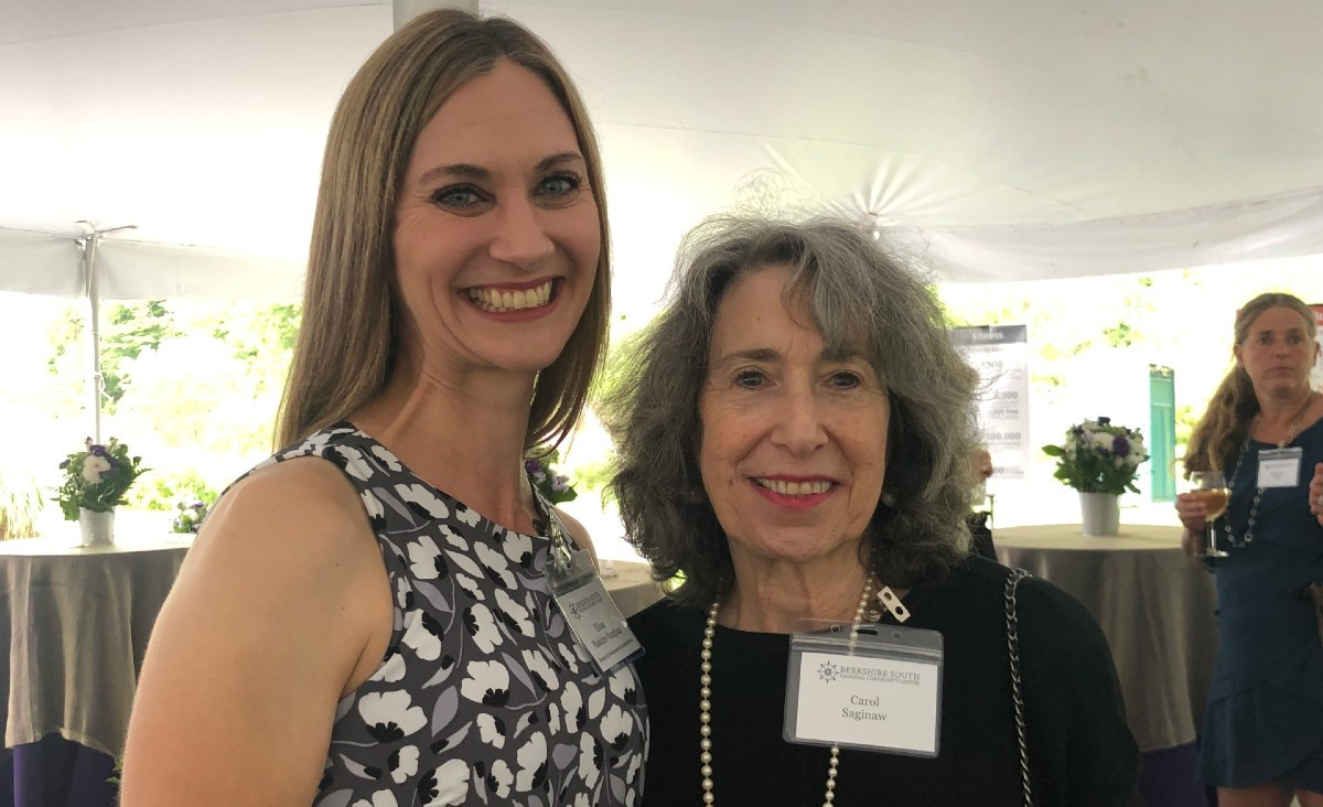 Elisa Haskins-Vaughan, Berkshire South&#39;s director of development and communications, and Carol Saginaw, a board member