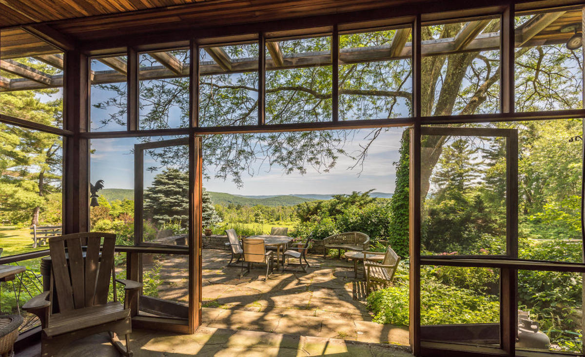 Patio overlooking 64 acres