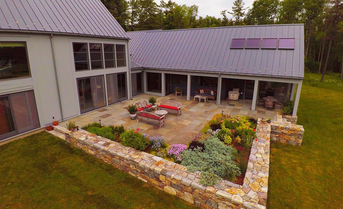 Stone patio and outdoor dining Stone patio and outdoor dining