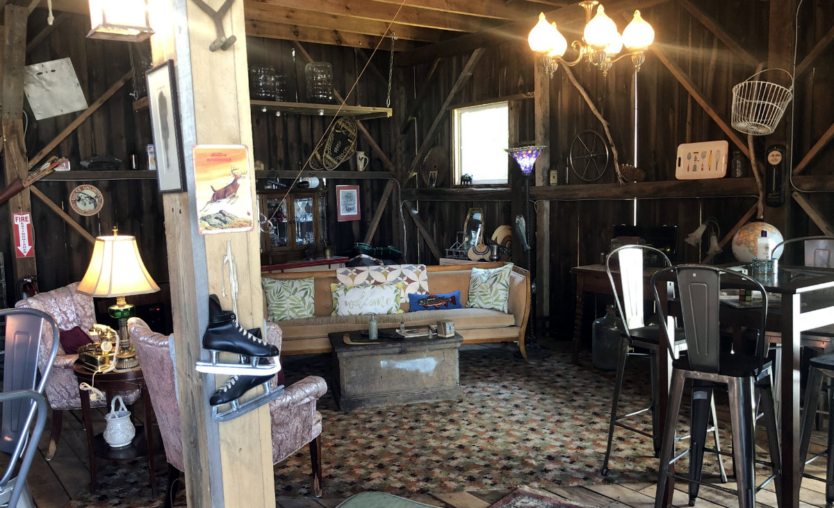 Home Range Winery barn interior Home Range Winery barn interior