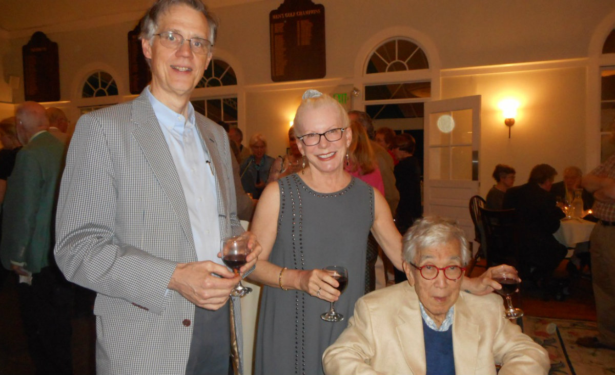 Board member Michael Wise with music lovers Bev and Dave Hosokawa.