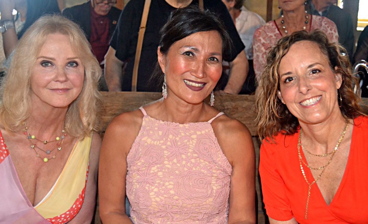 Cherie Murray, Yuki Cohen, owner of Methuselah Bar, and Berkshire County District Attorney Andrea Harrington.