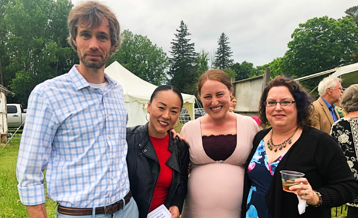 Brian Heubner, Helen Moon, board member; Michelle Lopez, BIC executive director; and Alisa Costa