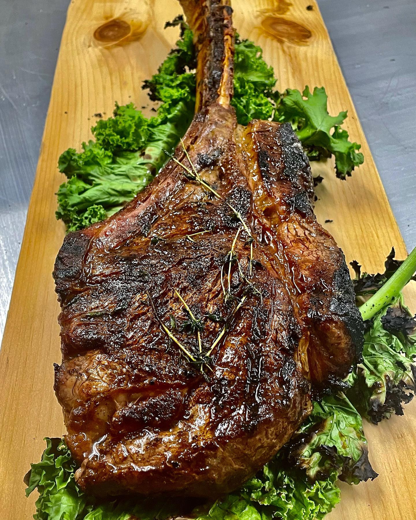21-day aged Tomahawk&nbsp;(certified organic grass fed beef)